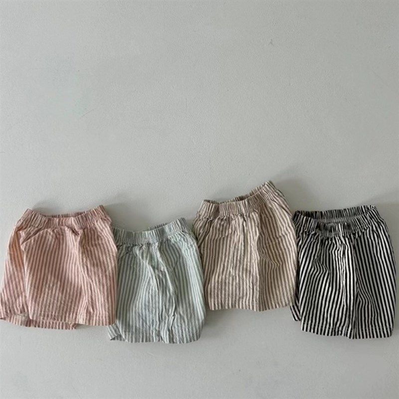 儿童短裤2024夏装新款男女宝宝条纹五分裤外穿薄款婴儿竖条裤子潮,童装/婴儿装/亲子装,裤子,淘宝优惠券,粉丝福利购,淘宝优惠卷