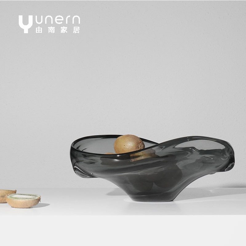 现代简约几何玻璃水果盘售楼处创意软装饰品家居客厅收纳果篓摆件,家居饰品,装饰摆件,淘宝优惠券,粉丝福利购,淘宝优惠卷