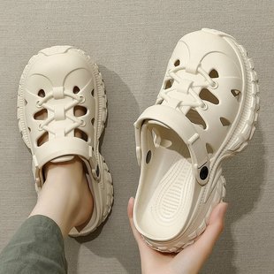 透气海边沙滩拖鞋 山姆优选洞洞鞋 外穿溯溪凉鞋 女款 包头eva拖 夏季