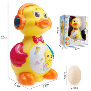 宝宝电动会下蛋的小鸭子音乐车男孩女孩岁会动的儿童