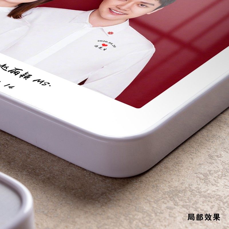 洗照片做成喜字结婚证登记照婚纱照证件照片水晶相框摆台挂墙定制