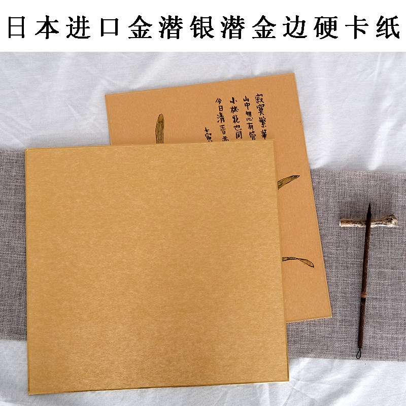 日金潜纸硬卡纸空白扇面银潜纸小楷鸟工笔国画书法作品纸