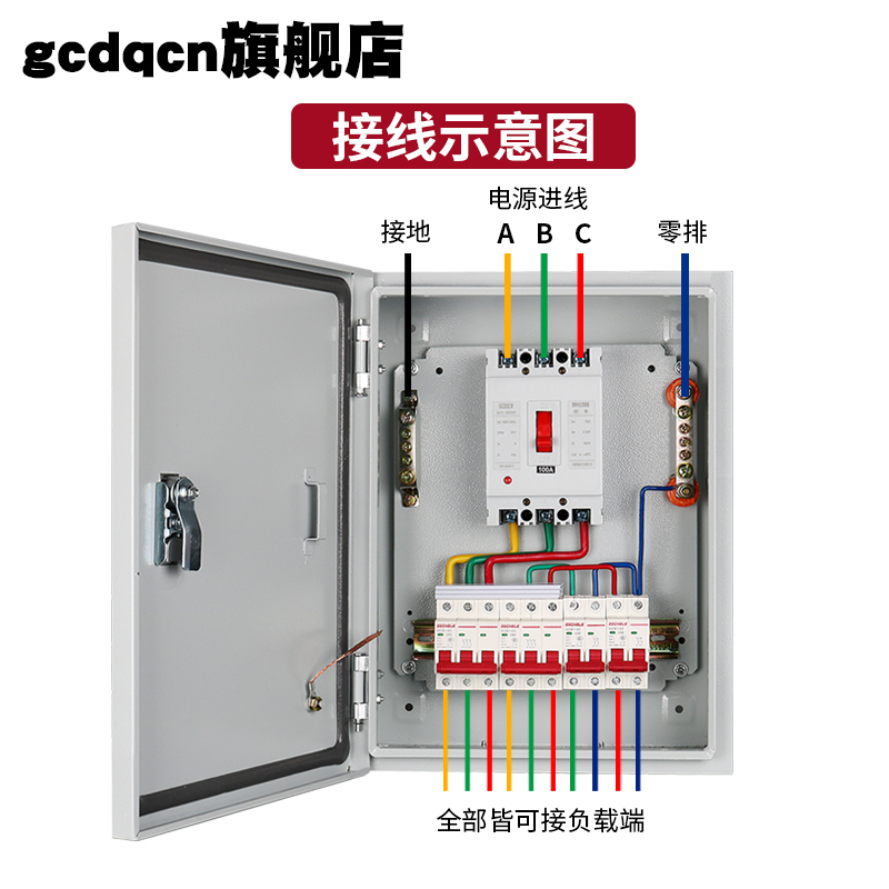 定做低压配电箱成套工厂家用明装三相四线电表箱380V总强电分线箱