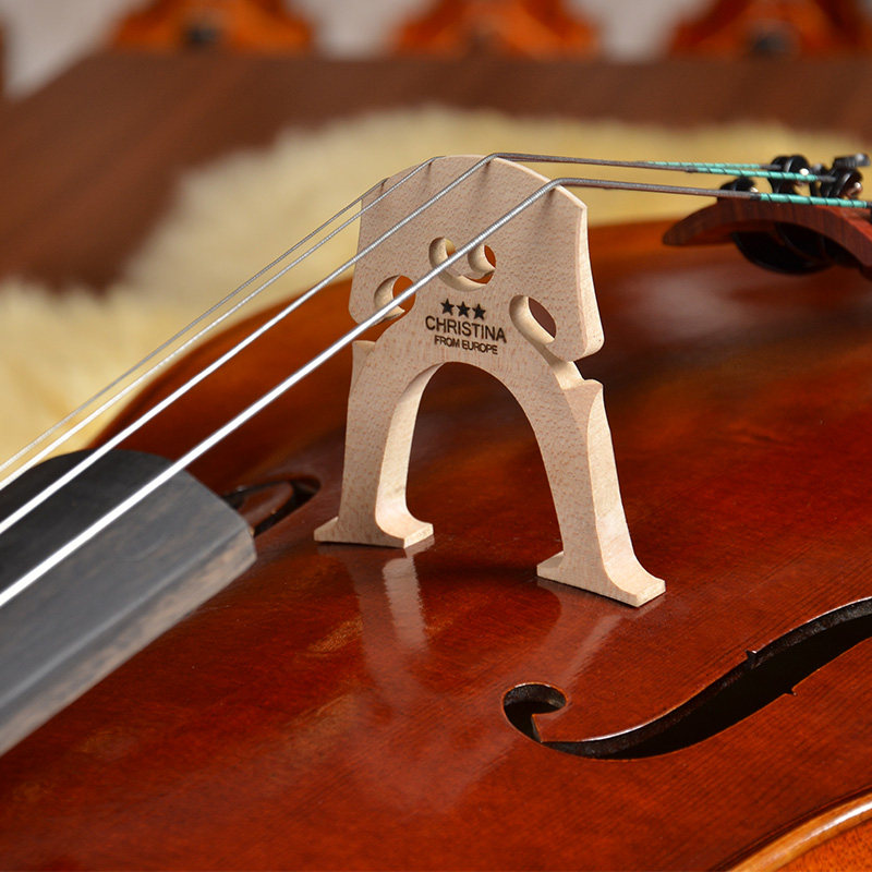 仿古大提琴 hiin 大提琴  哑光仿古手工大提琴 乌木镶嵌