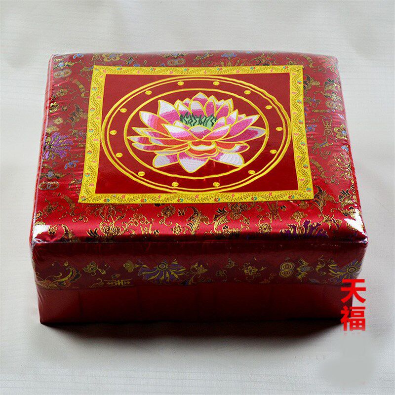 刺绣莲拜凳磕头拜垫蒲团打坐家用佛堂加厚跪垫磕头凳跪拜坐