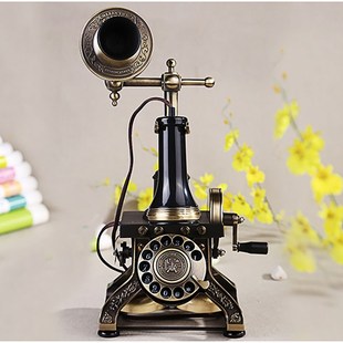 仿古电话欧式金属稀世之宝旋转拨号盘民国风固话复古收藏品