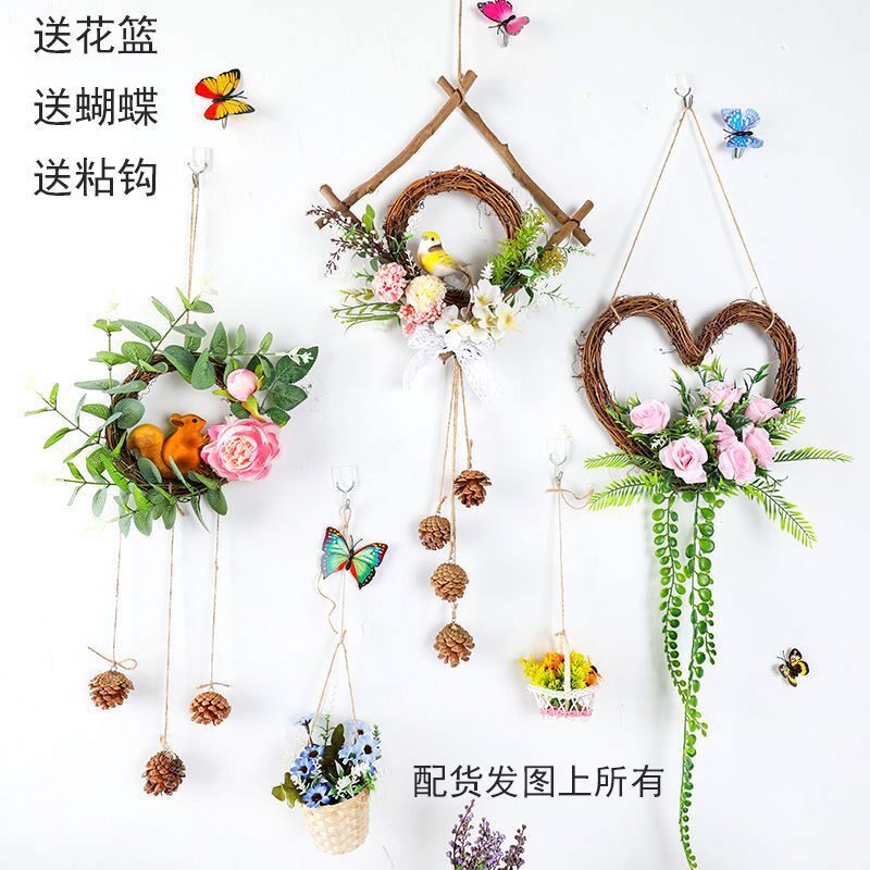 壁饰墙壁墙上壁挂装饰挂饰环藤房间客厅装饰挂件幼儿园环创