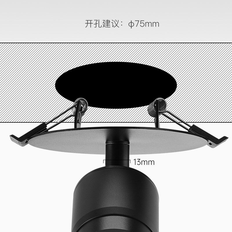 调光嵌入式ld旋转孔家用天洗墙客厅暗装背景墙O聚光