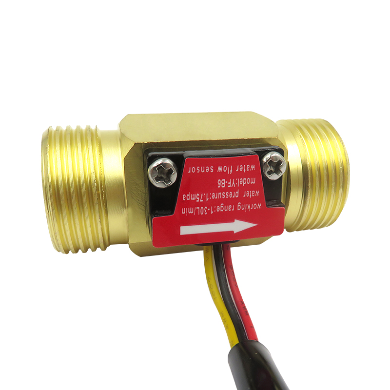 铜质水流量传感器 霍尔高精度涡轮流量计分管铜流量计 DN20 B5B