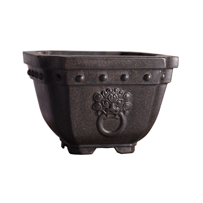 小鼓钉精品紫砂小花盆 案台书桌 小盆景盆