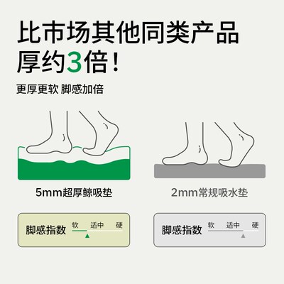 oioi海沙丘鲸吸速干垫浴室地垫极简吸水防滑门垫