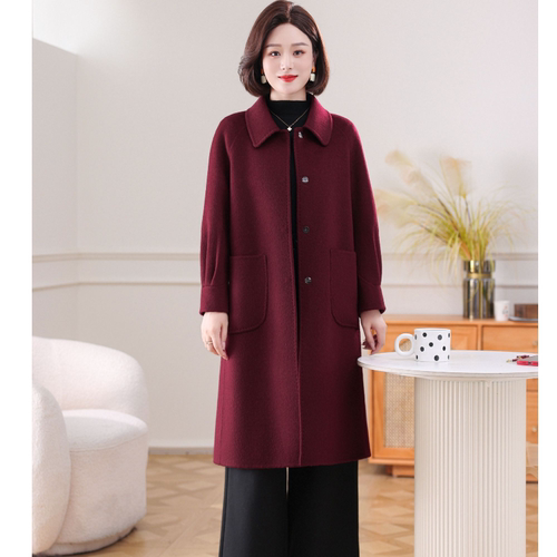 孜洋高端骆驼绒双面呢大衣