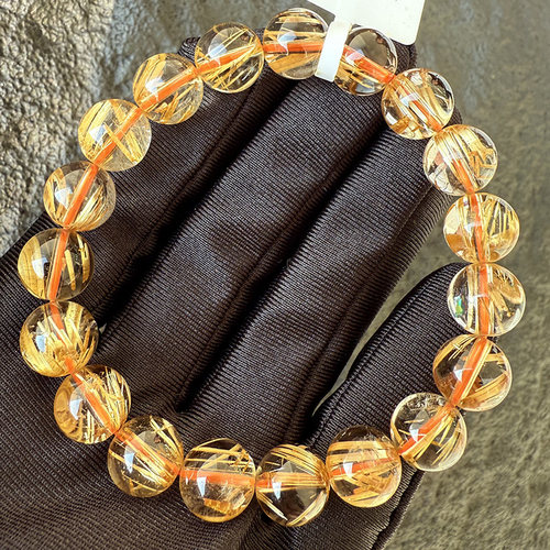 收藏级天然钛晶手链发晶顺发猫眼男女款多圈手串貔貅