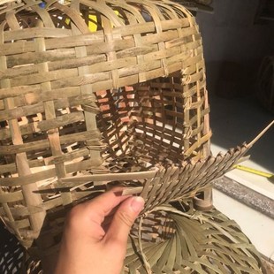鸡笼子家用室外竹编鸡笼淘米竹篮斑鸠的笼子鸭笼子特大号家禽动物