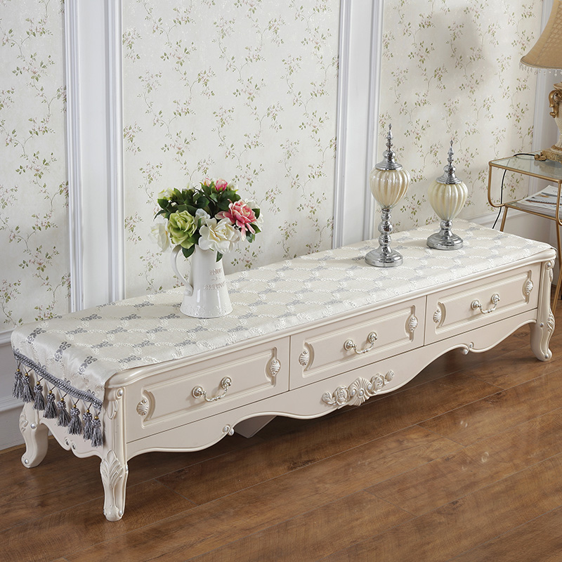 欧式电视柜桌布茶几盖布长方形客厅梳妆台布鞋柜布斗柜盖巾小奢华