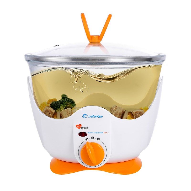 德朗MD2玻璃养生锅慢炖锅慢炖煲电炖盅煲汤药锅煮粥锅煲