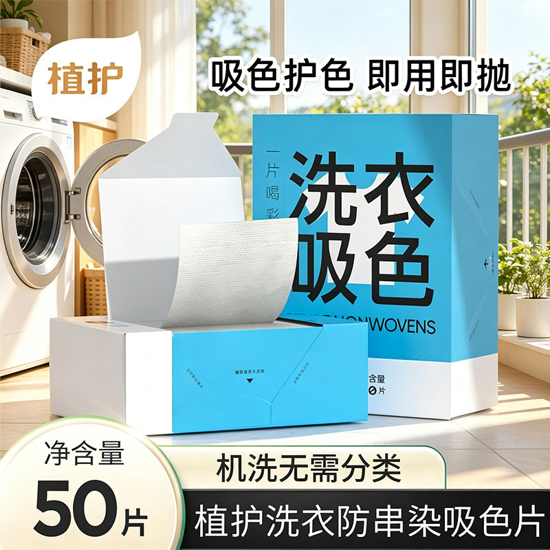 植护吸色片防串色洗衣片防染色