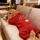 狗狗衣服秋冬新年红口袋元 宝四脚衣大型犬金毛萨摩耶巨贵拉布拉多