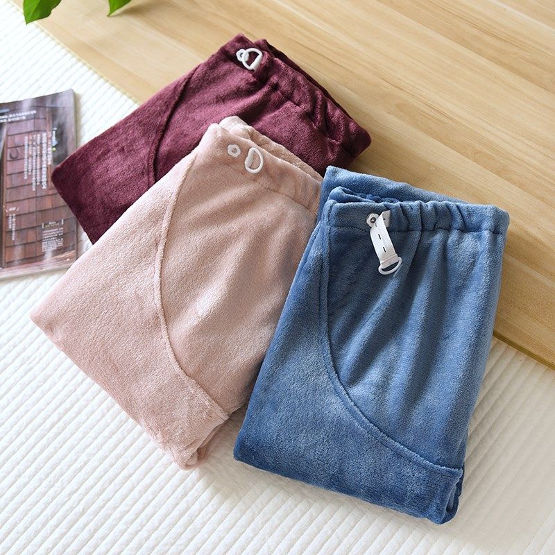孕妇睡裤秋冬季法兰绒可调节加绒长裤加厚珊瑚绒家居裤托腹裤大码,女士内衣/男士内衣/家居服,睡裤/家居裤,淘宝优惠券,粉丝福利购,淘宝优惠卷