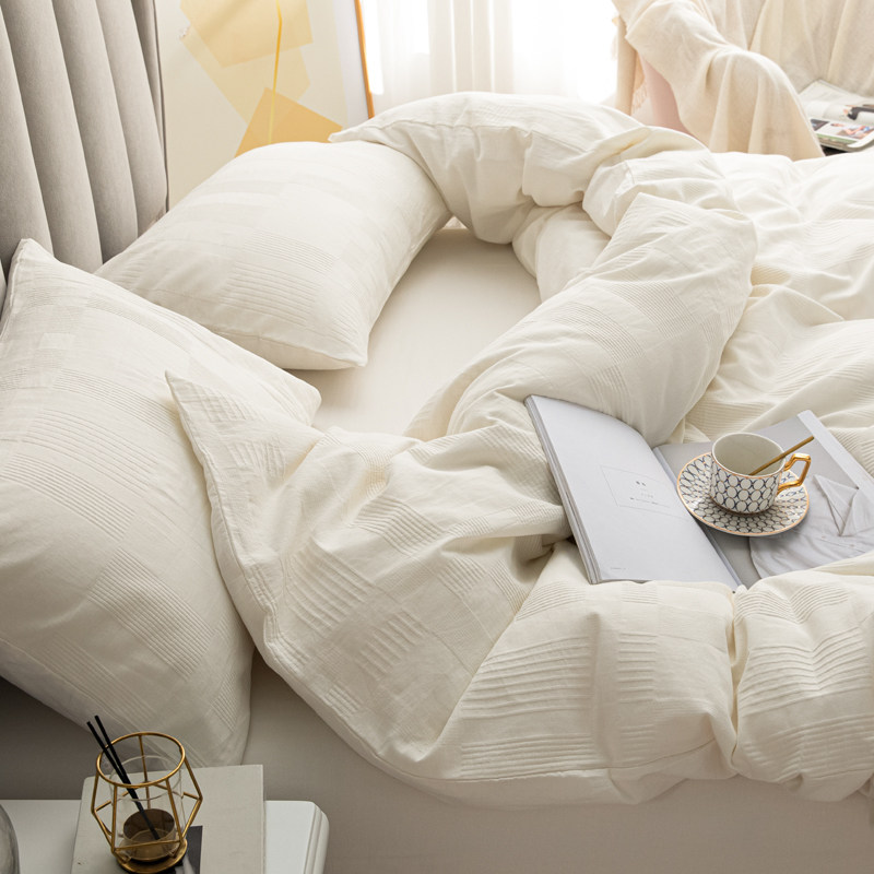 A类60支原棉全棉被套单件1.5米单人纯白色纯棉双人220x240cm被罩