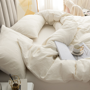 A类60支原棉全棉被套单件1.5米单人纯白色纯棉双人220x240cm被罩