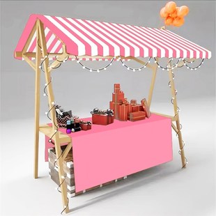 移动小摊位木质活动棚架售货车集市摊位架市集展示架货架集市摆摊