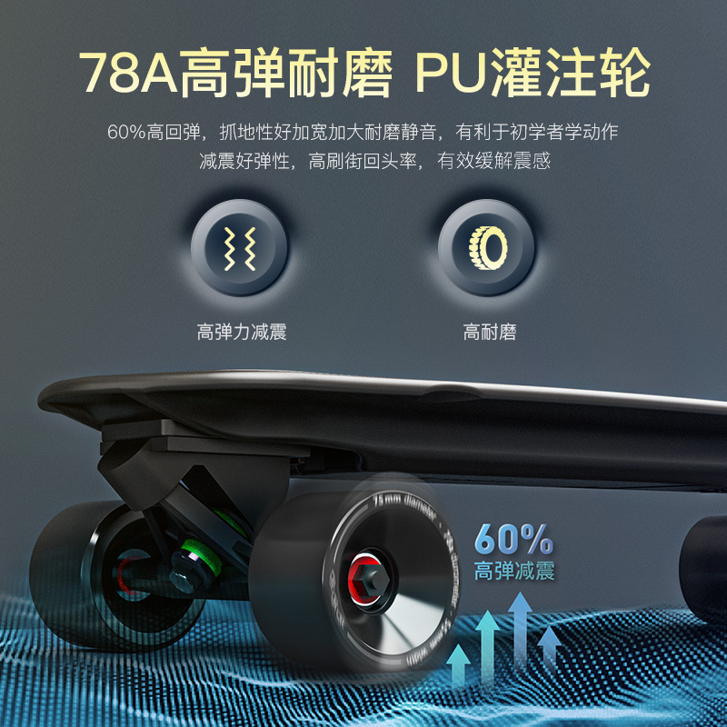 电动四轮滑板车可拆卸便携智能遥控滑板小鱼平衡双驱上班代步神器