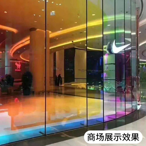 彩色贴膜玻璃纸透明透光纸装饰婚庆手工道具隔热防晒炫彩镭射窗纸