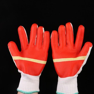 劳保手套 建筑工地耐磨 防刺 防割胶片手套 愚公移山加厚橡胶手套