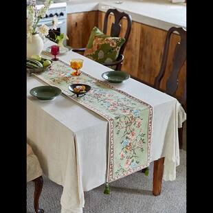 田园格瑞塔桌旗边柜茶几盖布茶旗定制 植爱盒子法式 孤品4折