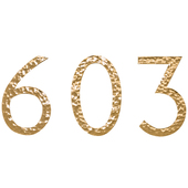 锤纹黄铜数字门牌号家用定制门牌挂牌酒店民宿简约个性 牌 房间号码