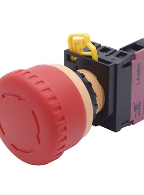 一佳LA36M-01ZS开孔22mm红色急停按钮旋转复位电源紧急停止开关
