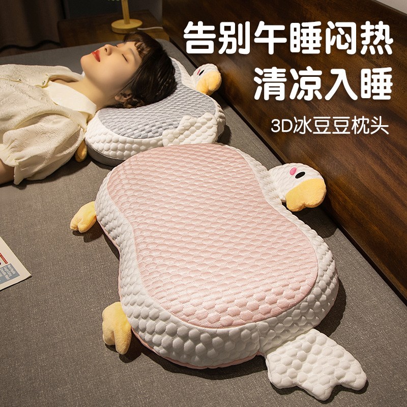 大鹅三层纱记忆棉肚皮枕睡眠专用护颈枕头宿舍办公室午睡趴枕