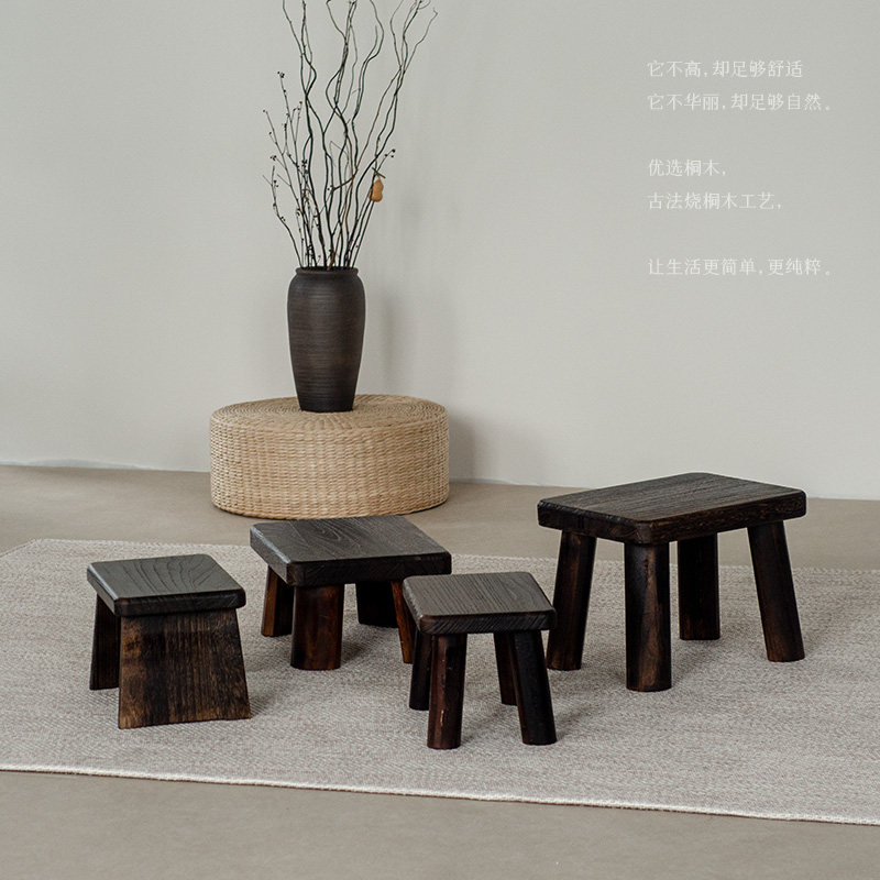 实木小板凳门口家用换鞋矮凳侘寂民宿客厅榫卯儿童木头茶几小凳子,住宅家具,矮凳,淘宝优惠券,粉丝福利购,淘宝优惠卷
