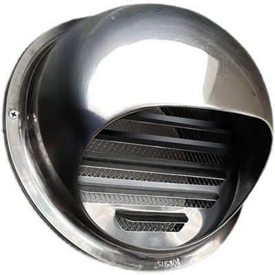 75pvc管道排气风口防风罩110不锈钢风帽160外墙出风口200通风透气