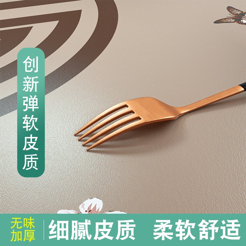新中式床头柜盖垫盖布防滑防水卧室家用桌布防油免洗桌垫防尘垫子