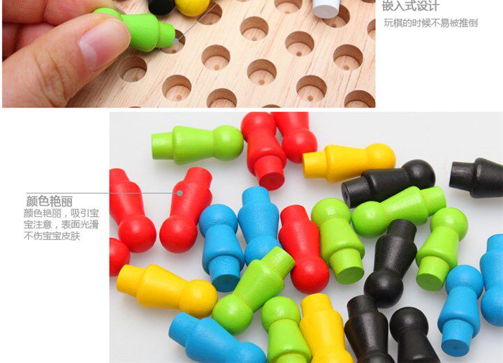 Китайские шашки 六角跳棋男孩女孩小学生亲子游戏棋类g木质跳跳棋桌游儿童益智玩 No brand