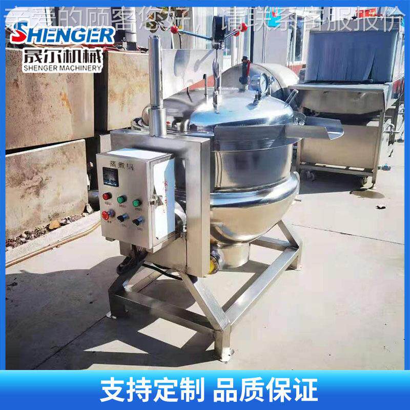 高温熬汤煮蒸肉锅RPI全自动密封式电加热汽煮锅业高工压粽子压蒸