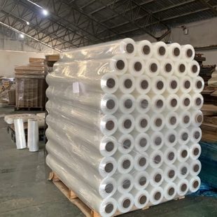 工业用PE机用缠绕膜大卷15公斤打包专用宽50cm塑料薄膜围膜拉伸膜