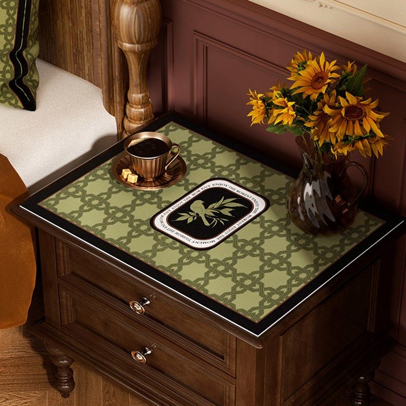 法式复古床头柜保护垫防水防尘免洗桌子遮盖布皮革桌布洗衣机冰箱,居家布艺,桌布,淘宝优惠券,粉丝福利购,淘宝优惠卷