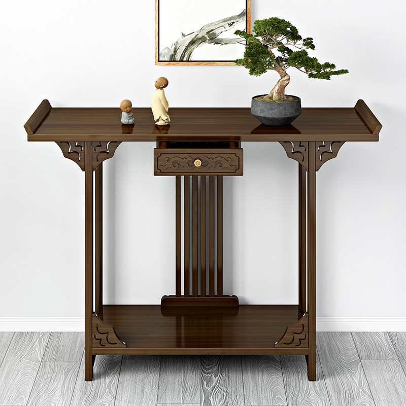 新中式玄关桌子实木玄关台入户玄关柜楠竹条案条几靠墙简约端景台,住宅家具,玄关台,淘宝优惠券,粉丝福利购,淘宝优惠卷