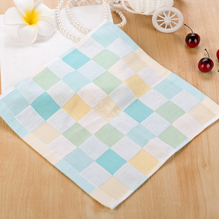 纯棉双层纱布小毛巾婴幼儿园手绢儿童方巾宝宝用品洗脸巾夏季手帕