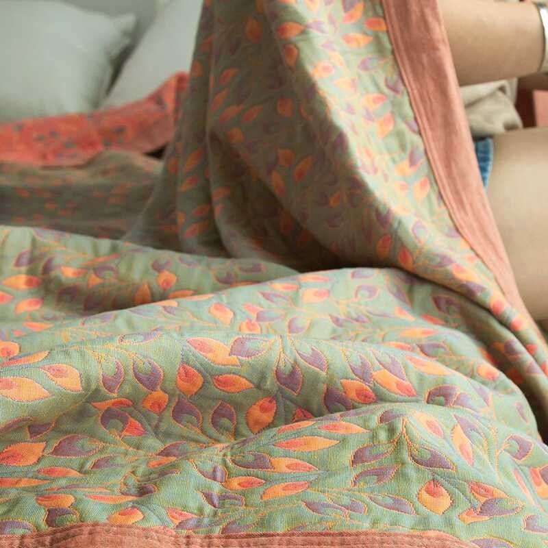 美式全棉纱布盖毯多功能床盖毯子夏被可铺可盖沙发垫薄被休闲毯子,床上用品,床盖,淘宝优惠券,粉丝福利购,淘宝优惠卷