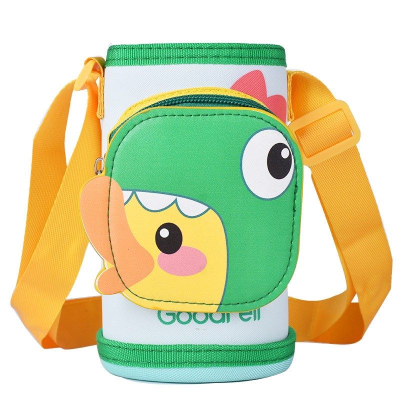 小黄鸭儿童保温杯套通用水杯套水壶套背带袋子斜挎手提可背保护套