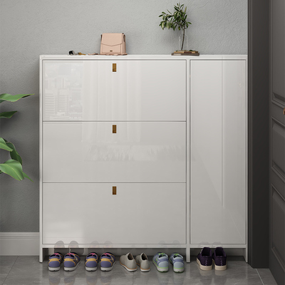 超薄鞋柜13cm实木极窄12家用进门口入户靠墙17小型15翻斗玄关薄柜