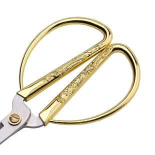 汪吾铨做手工的剪刀小号剪纸专用剪刀家用龙凤不锈钢剪彩合金剪刀