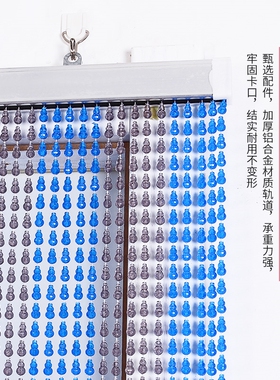 W紫色加密水晶葫芦门帘家用珠子高档客厅店铺夏季门对门过道商用