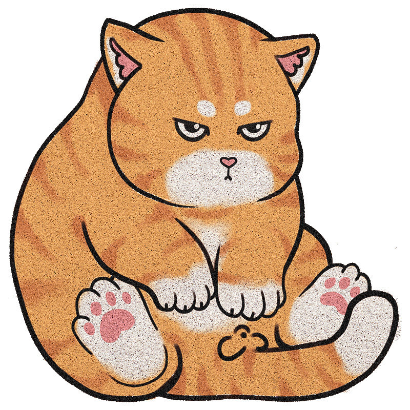 橘猫创意入户门垫丝圈防滑地垫进门口脚垫网红可爱家用地毯可定制,居家布艺,家用脚垫,淘宝优惠券,粉丝福利购,淘宝优惠卷