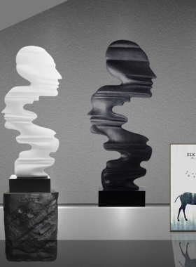 北欧创意思想转动艺术雕塑落地灯家居展厅橱窗艺术品大型落地摆件