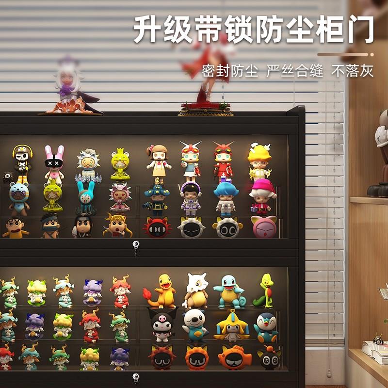 手办展示柜桌面奖杯模型柜子带锁亚克力陈列展示架多层收纳柜小型图片